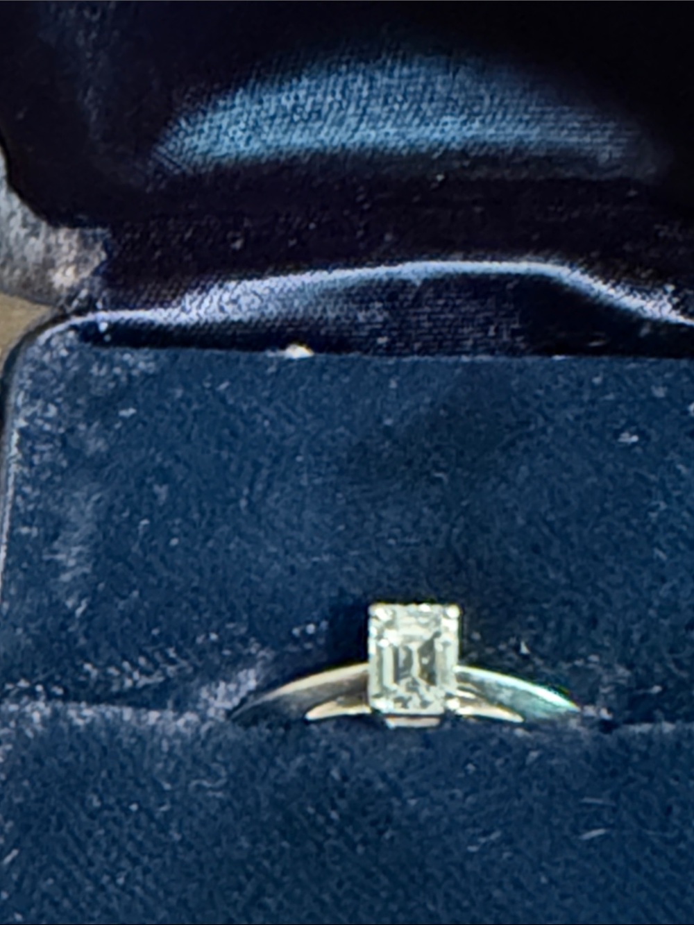 Tiffany & Co. Emerald-Cut Solitaire Ring - Platinum
.39ct - Picture 6 of 8